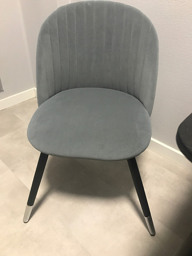 Стул на металлокаркасе Gabi 1 line light blue / black фото покупателя 229