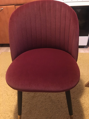 Стул на металлокаркасе Gabi 1 light purple / black / gold фото покупателя 118