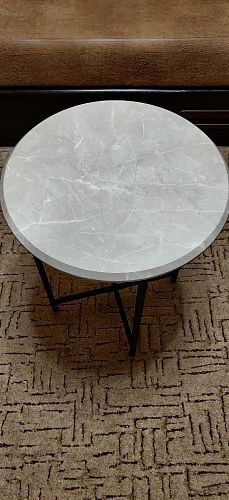 Журнальный столик Грейс мрамор серый / белый фото покупателя 10