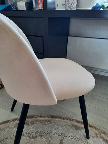 Стул на металлокаркасе Gabi 1 light purple / black / gold фото покупателя 316