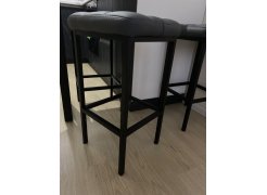 Барный стул Лофт кожзам темно-серый / черный матовый фото покупателя 131