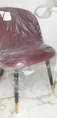 Стул на металлокаркасе Gabi 1 light purple / black / gold фото покупателя 136