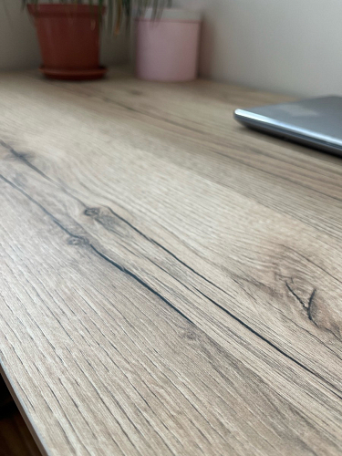 Письменный стол Битти Лофт 116х60х75 дуб вотан / черный матовый фото покупателя 99