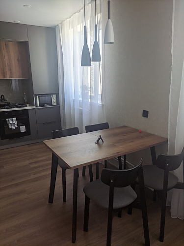 Стол раскладной Колон Лофт 120 32 мм дуб галифакс табако / черный матовый фото покупателя 25