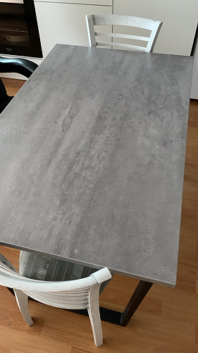 Стол Лота Лофт 140 25 мм черный матовый / бетон фото покупателя 834