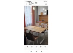 Деревянный стол Барон О 180 х 90 белая пленка шагрень / черный фото покупателя 39