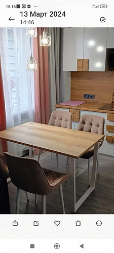 Деревянный стол Лота Лофт 140х80 черный матовый / бетон светлый фото покупателя 343