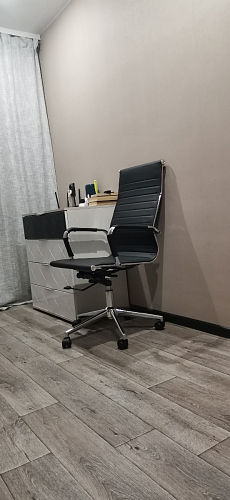 Компьютерное кресло Reus черная сетка / хром фото покупателя 59