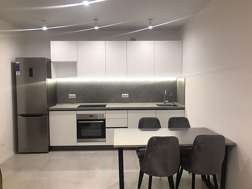 Стол Лота Лофт 120 32 мм бетон / черный матовый фото покупателя 255