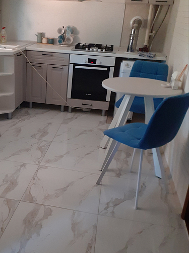 Стул на металлокаркасе Чилли синяя ткань / белый фото покупателя 276