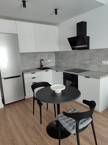 Стол Тулип 90х73 дуб вотан / белый  - Уцененный экземпляр фото покупателя 11