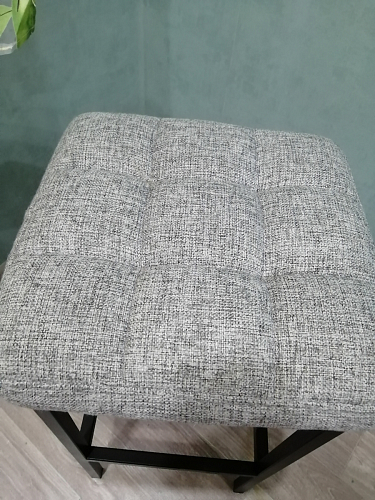 Барный стул Лофт ткань канди грей / черный матовый фото покупателя 78