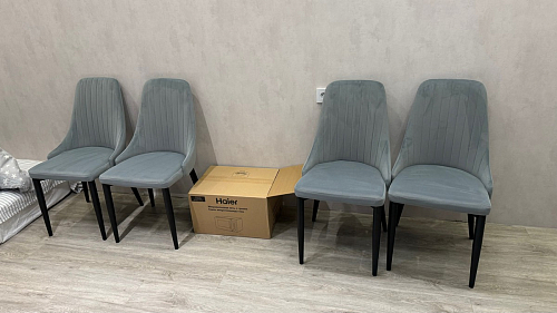 Стул на металлокаркасе Kora gray / black фото покупателя 379