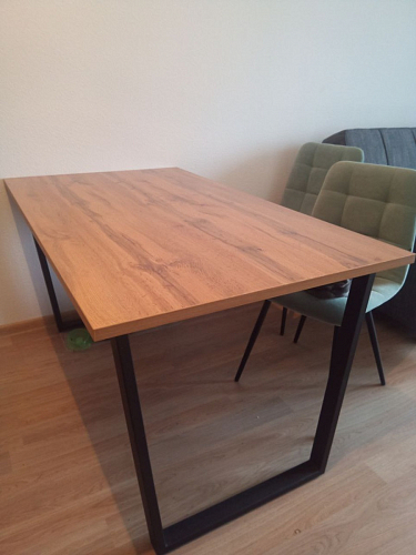 Деревянный стол Лота Лофт 140х80 дуб крафт табачный / черный матовый фото покупателя 153