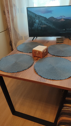 Деревянный стол Лота Лофт 120x75 дуб крафт табачный / черный матовый фото покупателя 404