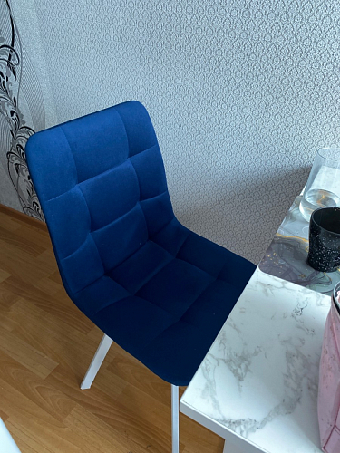 Стул на металлокаркасе Чилли синий / белый фото покупателя 1409