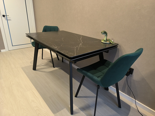 Керамический стол Норман 120(180)х80 shakespeare black / черный фото покупателя 31