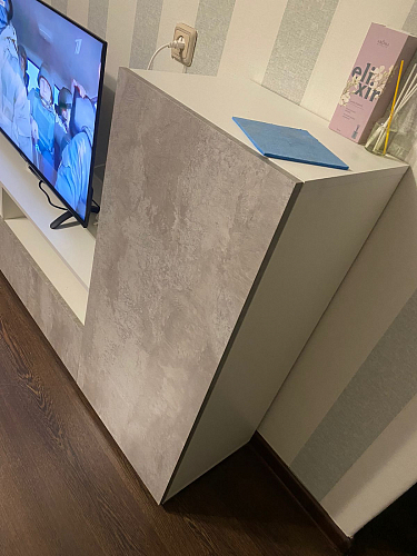 Готовая гостиная Oluwande белый / цемент светлый фото покупателя 1