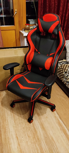 Компьютерное кресло Racer черный / красный / бежевый фото покупателя 54