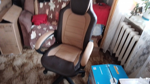 Компьютерное кресло Kadis коричневое / бежевое фото покупателя 59