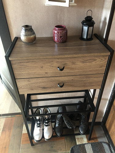 Обувница Диана дуб галифакс / черный матовый фото покупателя 1