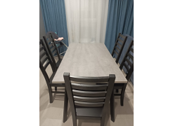 Стол Тринити Лофт 120 32 мм бетон / черный матовый фото покупателя 452