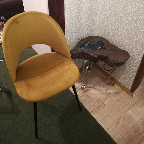 Стул на металлокаркасе Ирре светло-коричневый / черный глянец фото покупателя 4