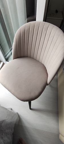 Стул на металлокаркасе Gabi 1 light blue / black / gold фото покупателя 225