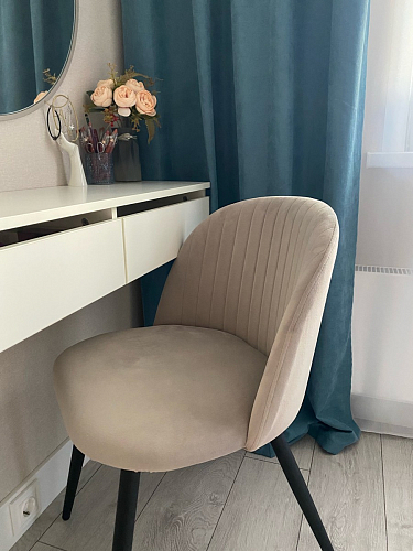 Стул на металлокаркасе Gabi 1 light blue / black / gold фото покупателя 486