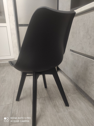 Деревянный стул Bonuss темно-серый / черное сидение / черный фото покупателя 97