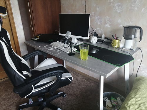 Стол Тринити Лофт 120 25 мм черный матовый / юта фото покупателя 170