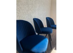 Стул на металлокаркасе Gabi 1 бежевый / черный с серебряными наконечниками фото покупателя 308