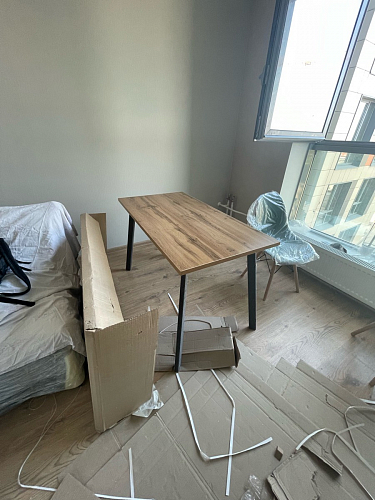 Стол Тринити Лофт 120 32 мм дуб галифакс табако / черный матовый фото покупателя 857