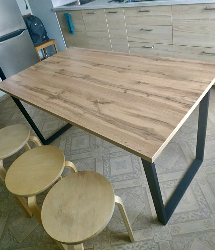 Деревянный стол Лота Лофт 120x75 дуб крафт табачный / черный матовый фото покупателя 188