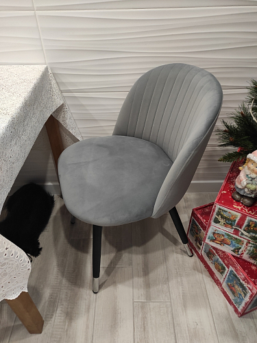 Стул на металлокаркасе Gabi gray / black фото покупателя 155