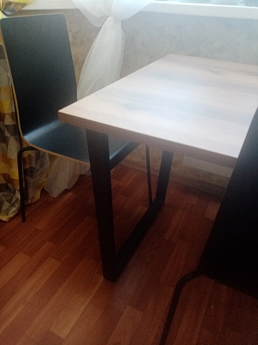 Стол Лота Лофт 120 32 мм бетон / черный матовый фото покупателя 39