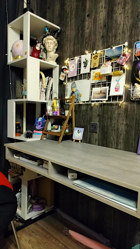 Письменный стол Леон Лофт бетон / черный матовый фото покупателя 72