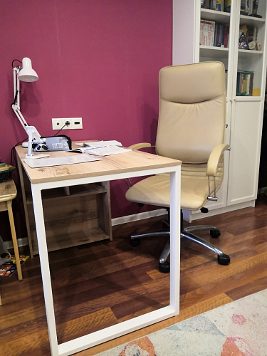 Письменный стол Битти Лофт 116х60х75 креатель / черный матовый фото покупателя 87