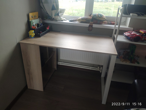 Письменный стол Битти Лофт 116х60х75 креатель / черный матовый фото покупателя 60