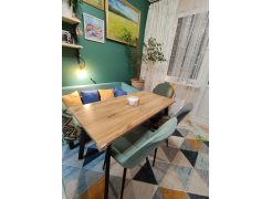 Стол Тринити Лофт 120 32 мм бетон / черный матовый фото покупателя 371