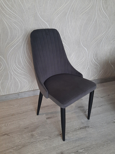 Стул на металлокаркасе Kora gray / black фото покупателя 3
