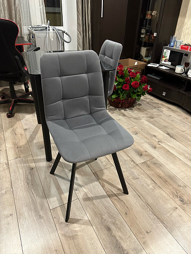 Стул на металлокаркасе Чилли черный / зеленый фото покупателя 1349