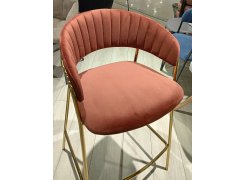 Полубарный стул Turin серый / золотой из шоурума 4