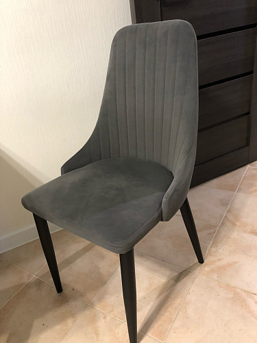 Стул на металлокаркасе Kora dark gray / black фото покупателя 71