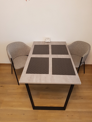 Деревянный стол Лота Лофт 140х80 черный матовый / бетон светлый фото покупателя 23