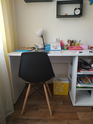 Пластиковый стул Eames PC-015 серо-голубой / дерево фото покупателя 503