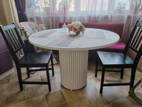 Керамический стол Барел 110 patagonoa bianco repose / черный фото покупателя 28