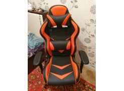 Компьютерное кресло Racer черное / голубое фото покупателя 101