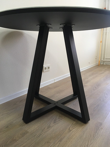 Стеклянный стол Норфолк 100 золото фото покупателя 8