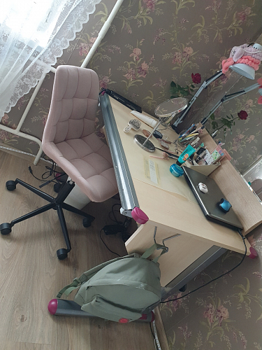 Компьютерное кресло Честер голубой (velutto 47 ) / черный фото покупателя 36